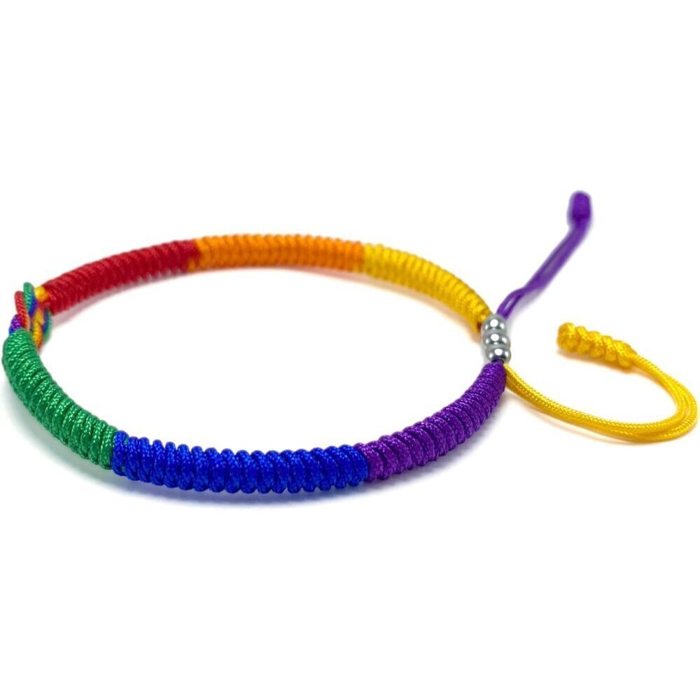 LGBTQ Pride Wrist Bracelet Copper Rope Adjustable Support LGBTQ Community - Picture 3 of 7